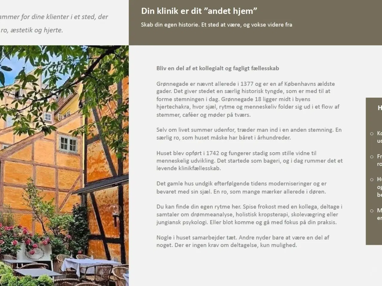 Billede 11 - Få dit eget 15 m2 kliniklokale i Grønnegade til kun 64.- kr. pr. behandlingstime