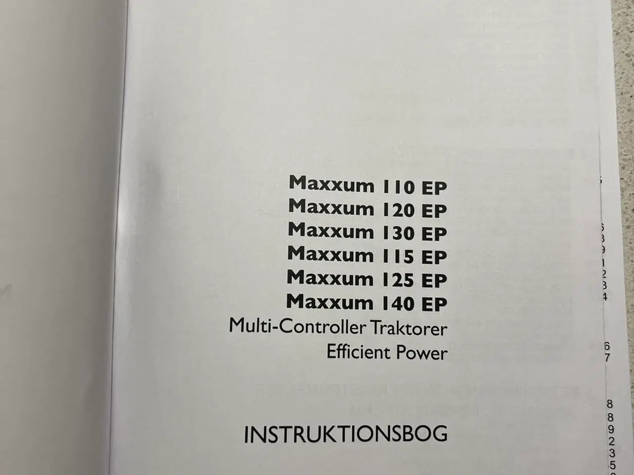 Billede 2 - Instruktionsbog til Maxxum