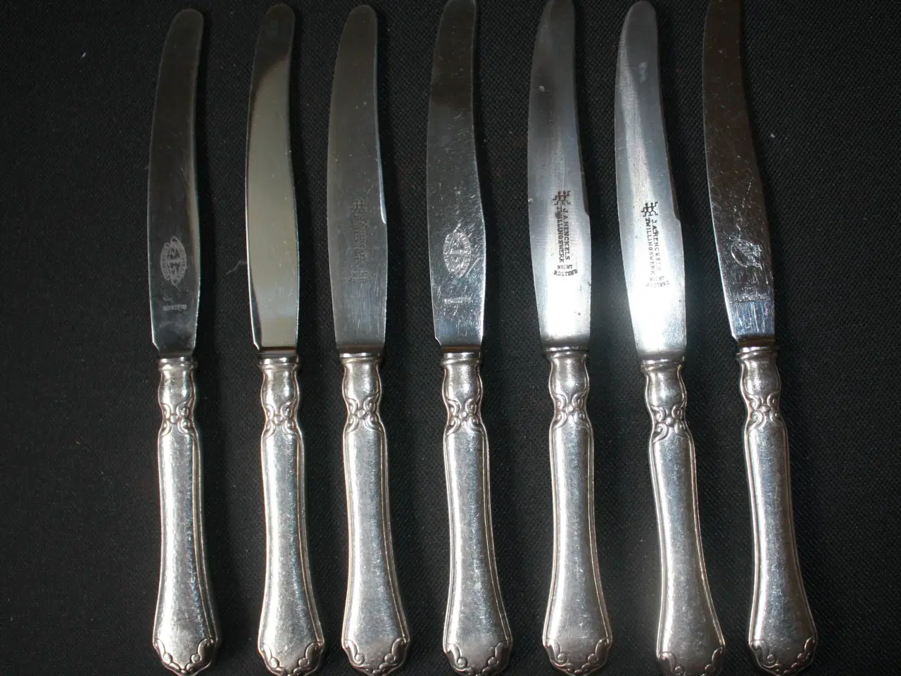 Billede 1 - 6 knive, sølvplet