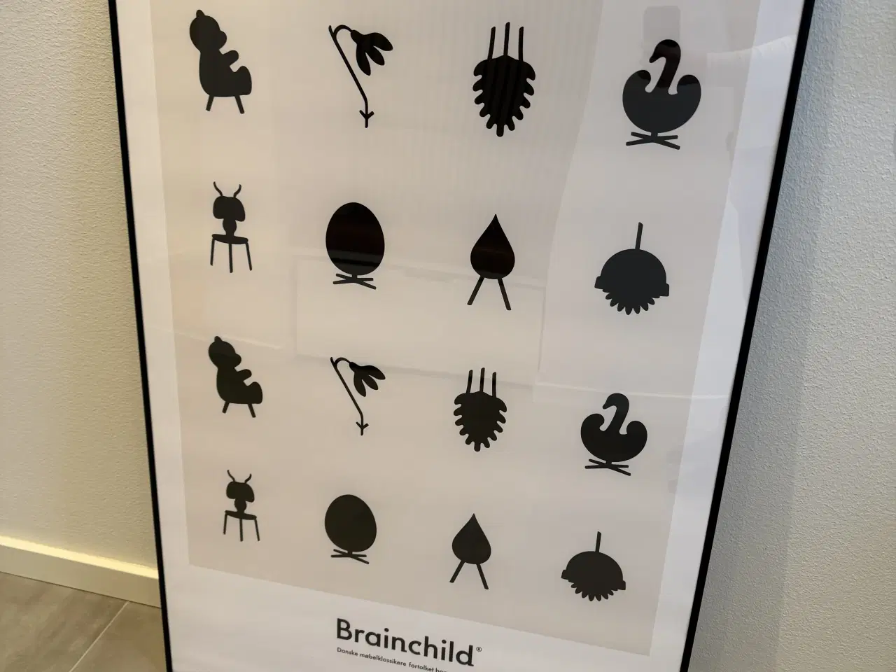 Billede 1 - Plakat fra Brainchild i sort aluramme 70X100 cm