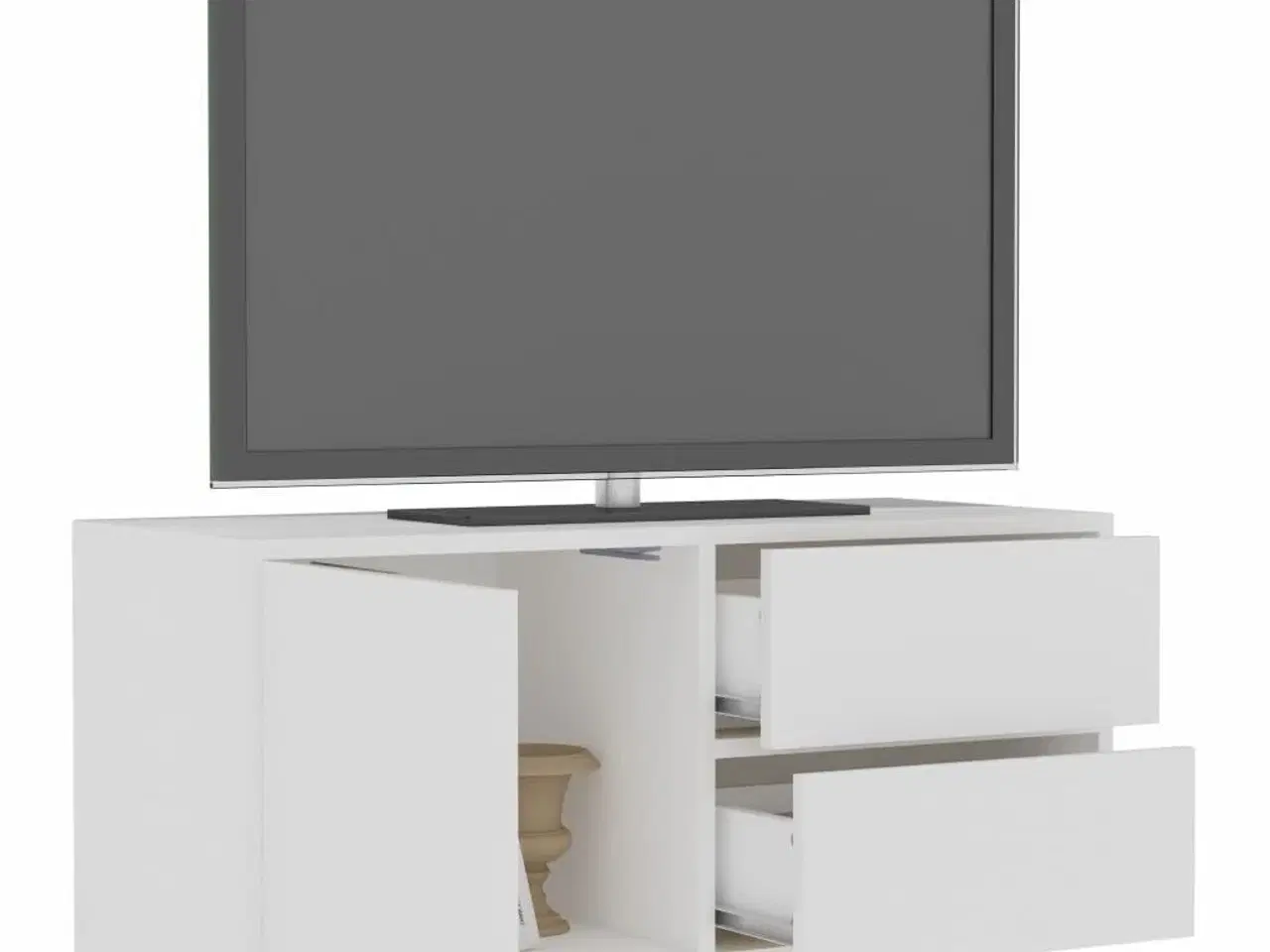 Billede 5 - Tv-bord 80x34x36 cm konstrueret træ hvid