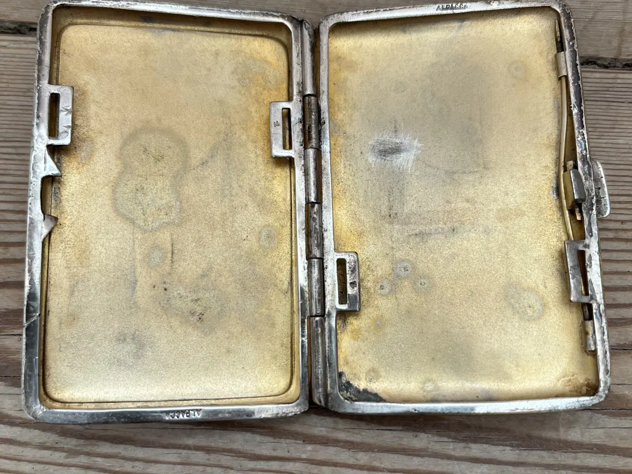 Billede 3 - Sølvplet cigaretetui med emalje