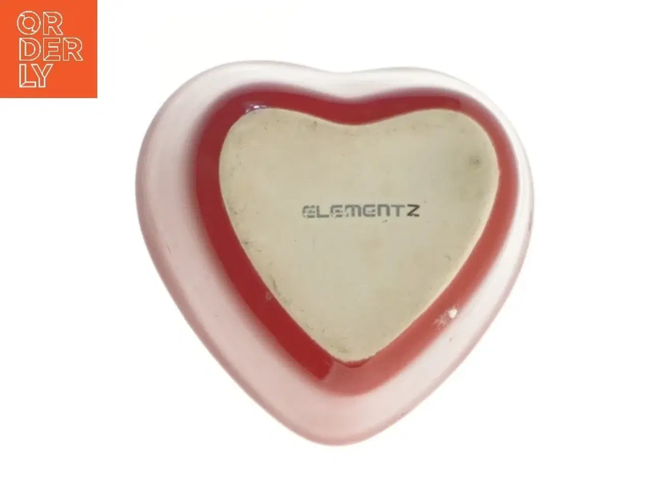 Billede 3 - Rød hjerteformet skål fra Elementz (str. Ø 11 cm)