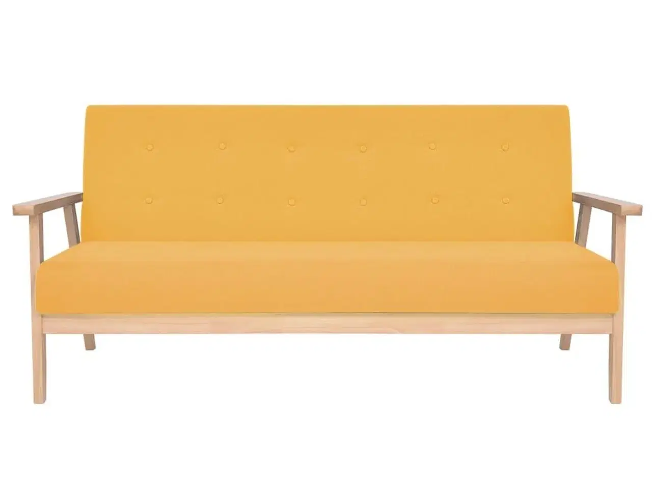 Billede 2 - 3-personers sofa stof gul