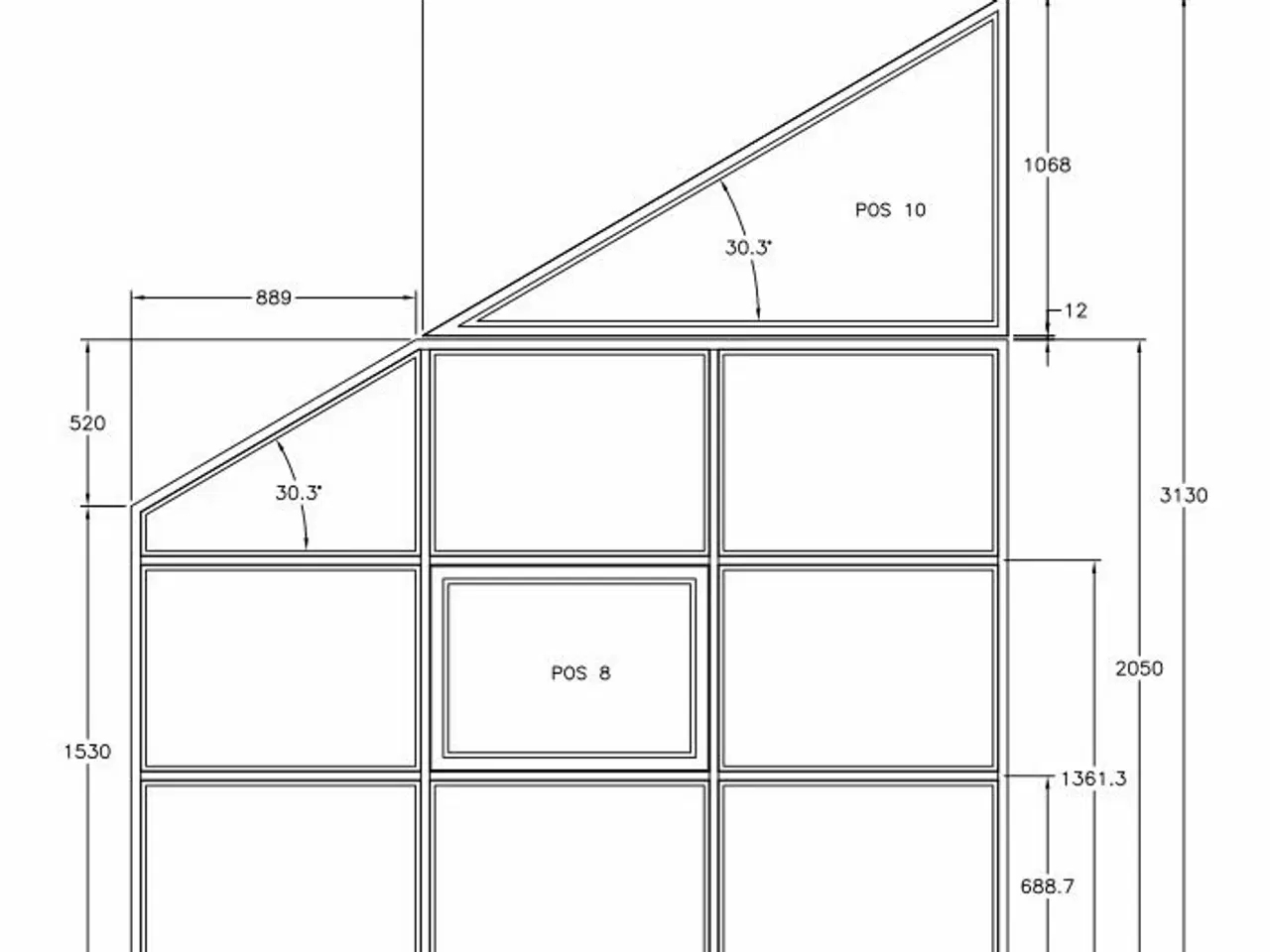 Billede 1 - Vinduer og dør, hel facade fra Kalmar Hus