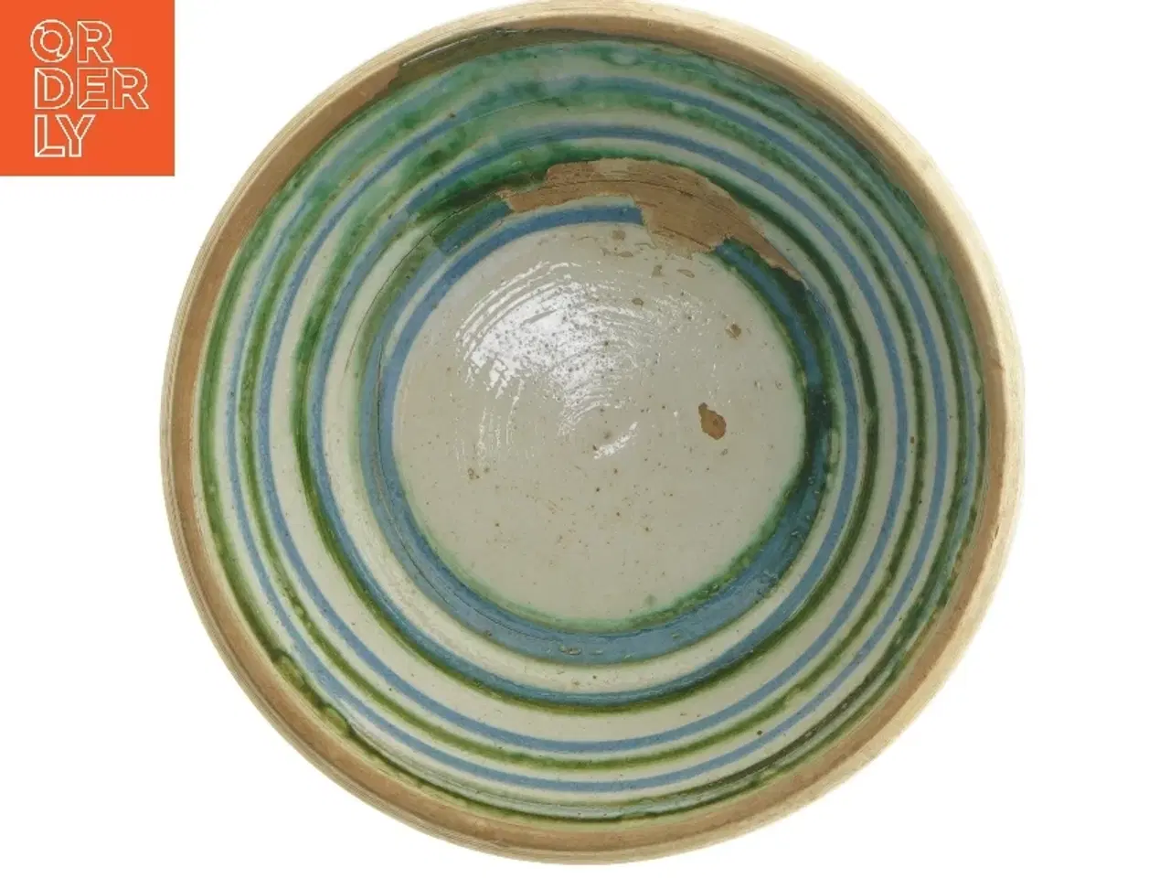 Billede 2 - Keramisk skål med striber (str. Ø 17,5 cm)