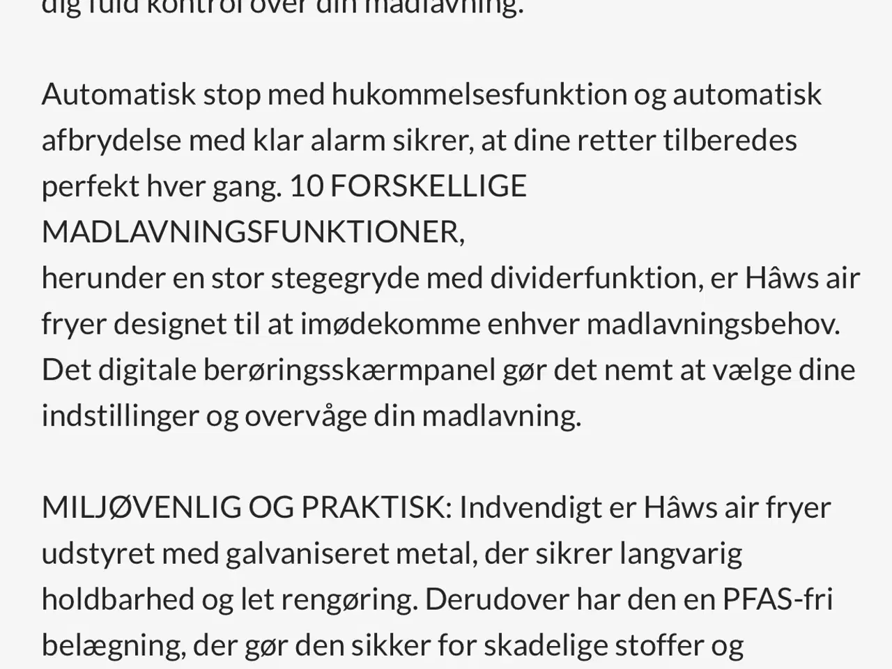 Billede 5 - Haws 10L Airfryer