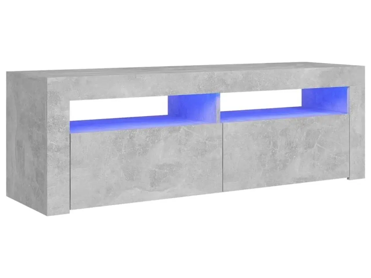 Billede 2 - Tv-bord med LED-lys 120x35x40 cm betongrå