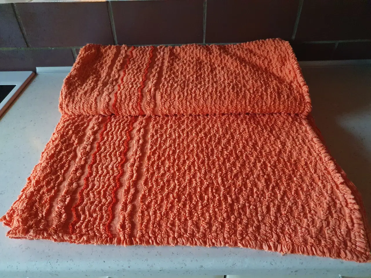 Billede 2 - Sengetæppe i bomuldsfrotte`.