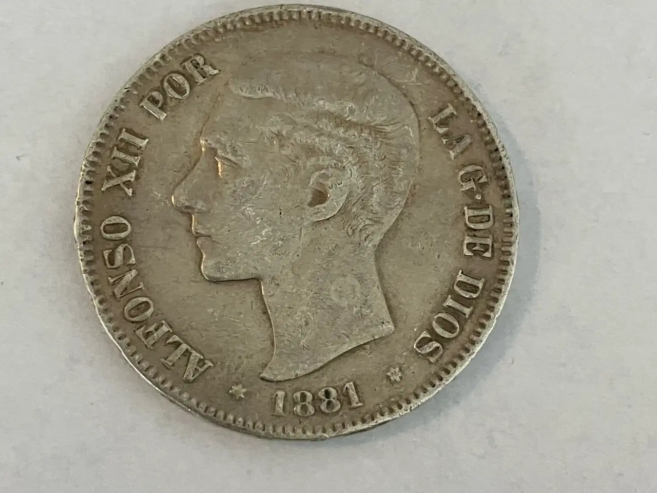 Billede 2 - 5 Pesetas 1881 Spain