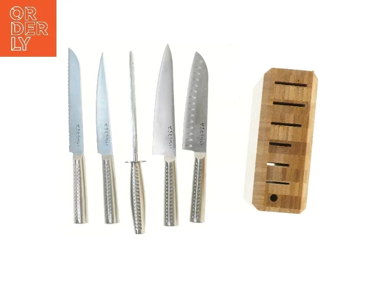 Billede 3 - Knivsæt med holder (str. 22x22 cm)