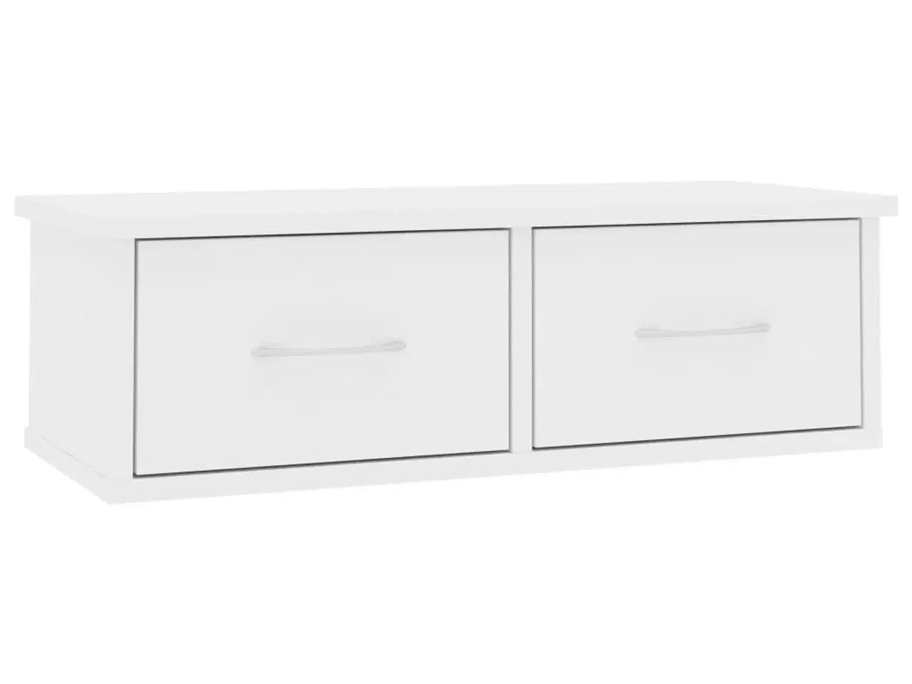 Billede 2 - Væghængt skuffe 60x26x18,5 cm konstrueret træ hvid