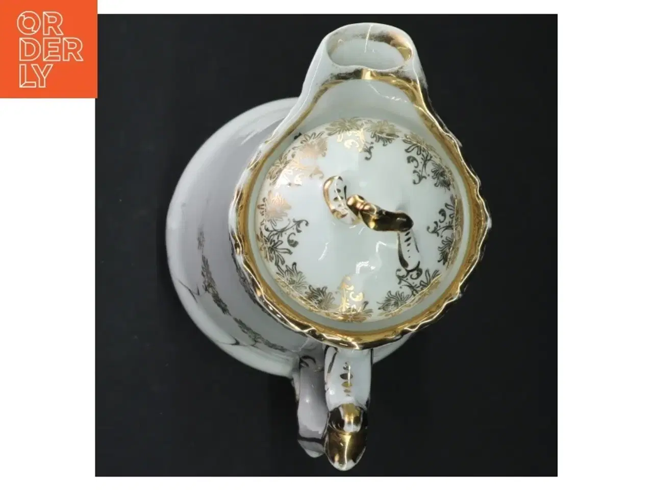 Billede 6 - Porcelænskande med gulddetaljer (str. 24,5 cm)