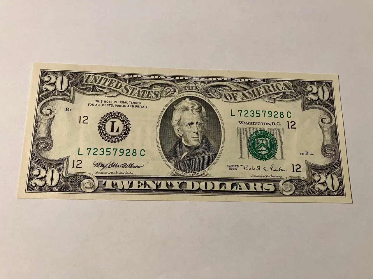Billede 1 - 20 Dollars USA 1995