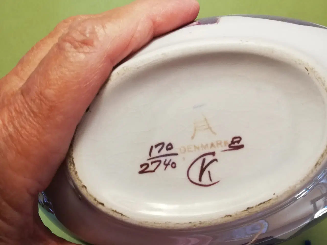 Billede 2 - Aluminia/Royal Copenhagen fajance vase nr 170/2740