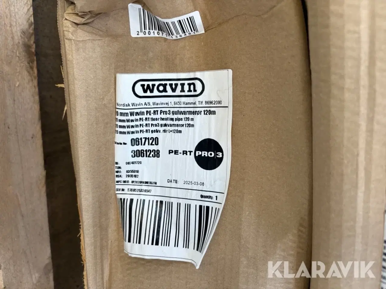 Billede 7 - Multipex og gulvvarmerør Wavin PE-RT pro3 - 3ks gulvarmeslanger, 20mm, 120m og 1ks Multipex rør, 15mm, 60m
