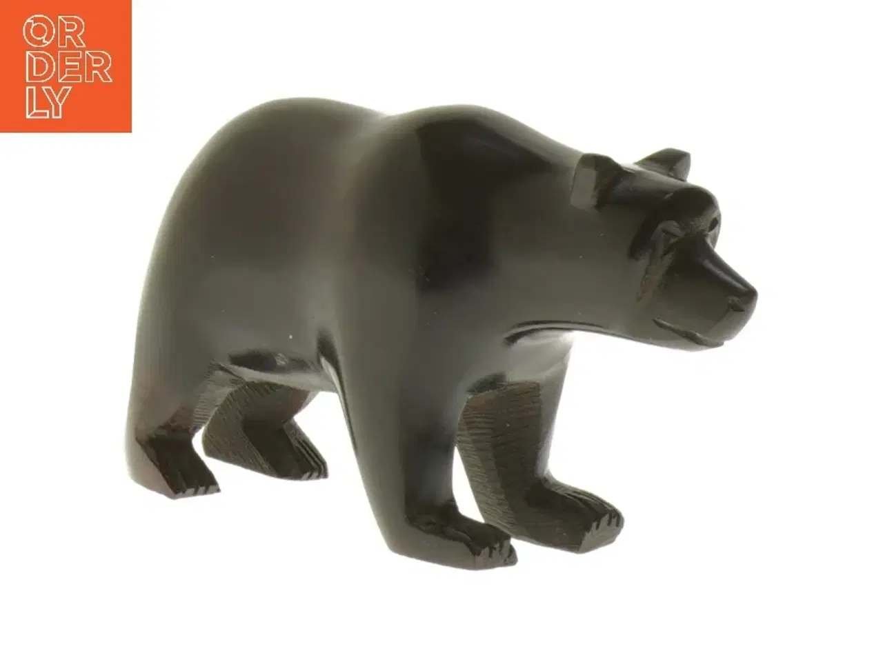 Billede 1 - Træfigur af bjørn, håndskåret (vintage) (str. 13x7,5 cm)