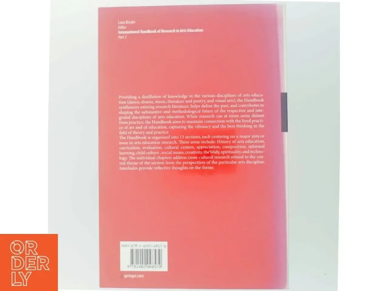 Billede 3 - International handbook of research in arts education (Bog)