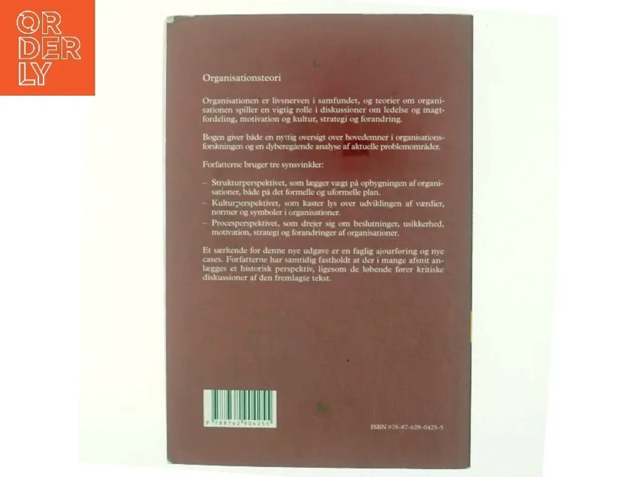 Billede 3 - Organisationsteori : struktur, kultur, processer af Egil Fivelsdal (Bog)