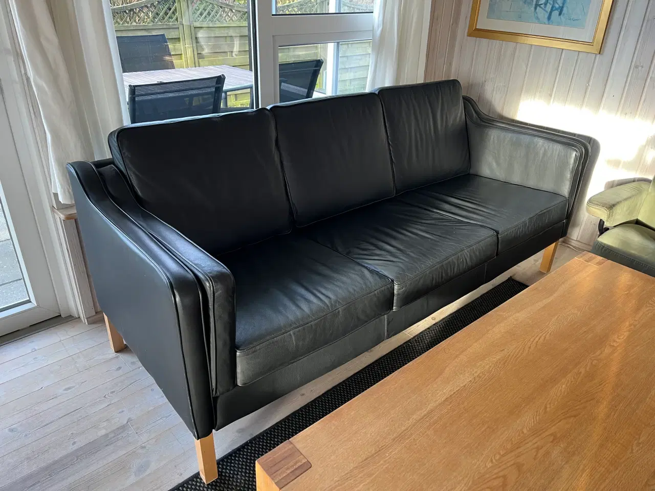 Billede 1 - Læderstue med sofabord