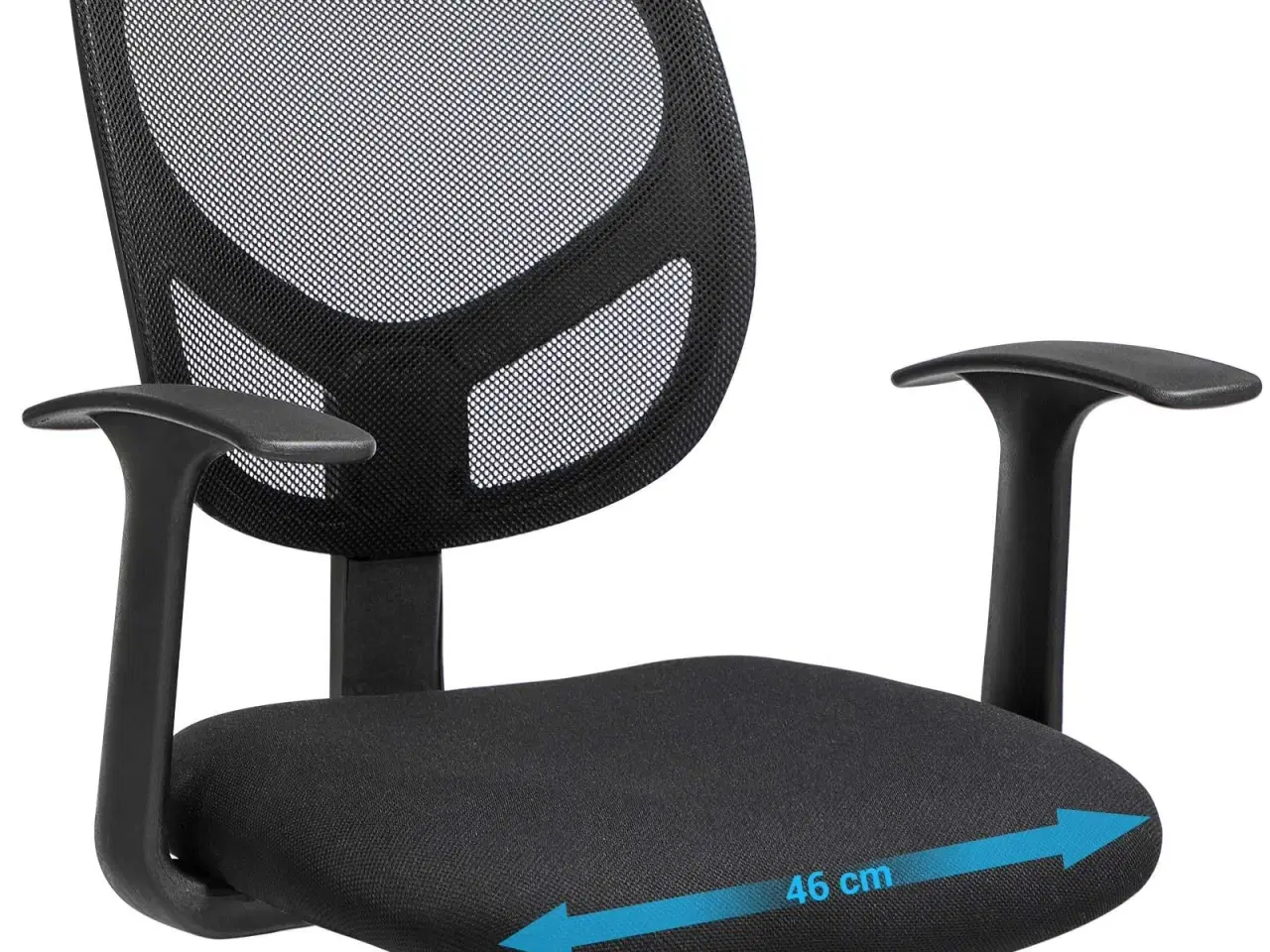 Billede 5 - Kontorstol med fodring ergonomisk høj arbejdsstol, 55–75 cm, sort