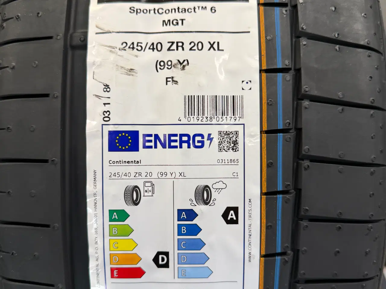 Billede 2 - Nye Continental sportcontact 6 245/40 20 xl 99y