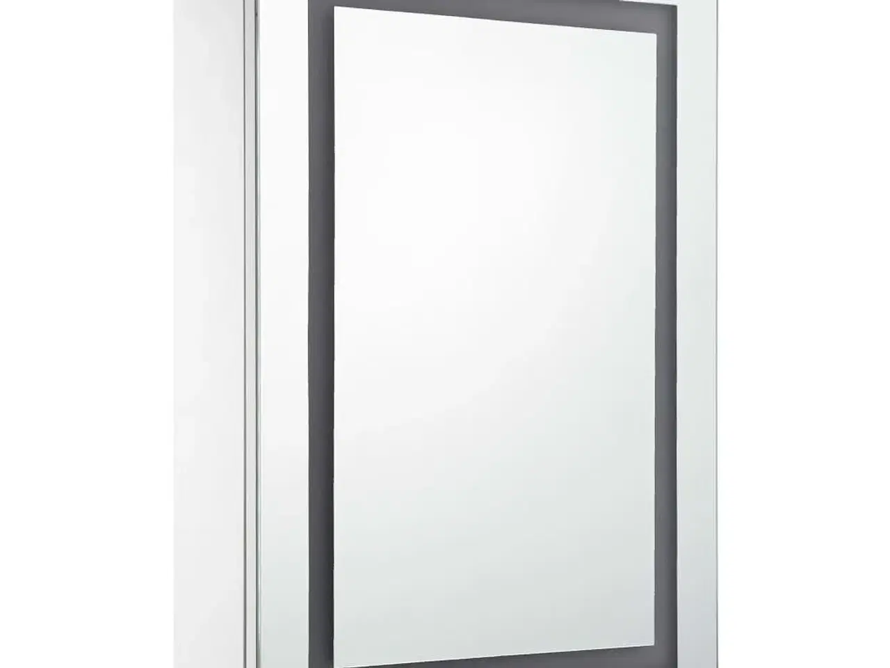 Billede 3 - Badeværelsesskab med spejl + LED-lys 50x13x70 cm