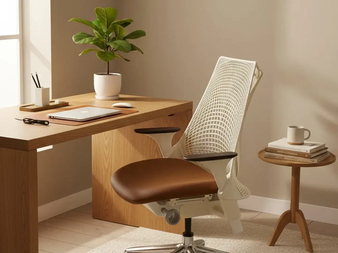 Billede 2 - Herman Miller Sayl Kontorstol (Brun)