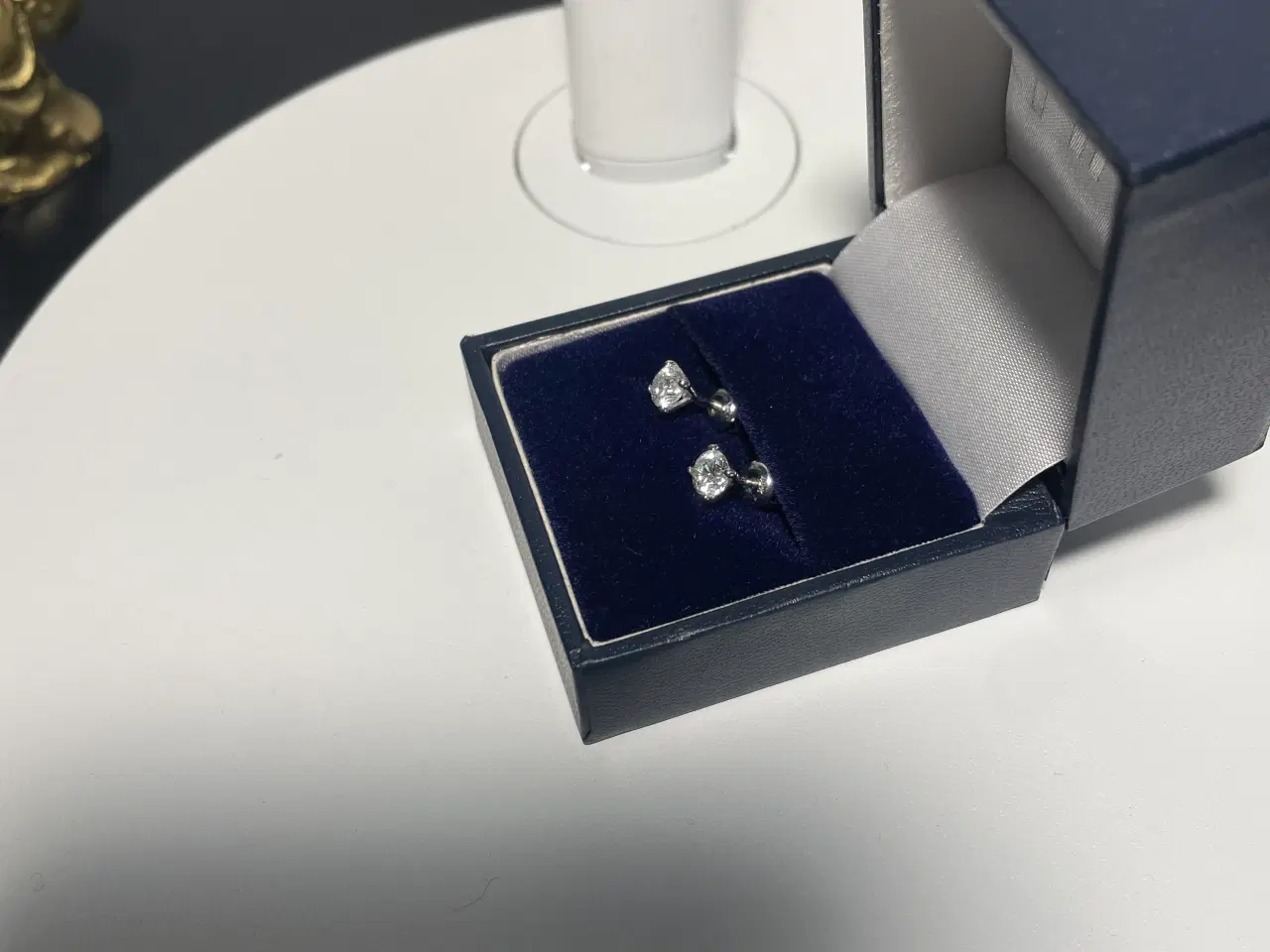 Billede 2 - Diamant ørestikker 0,98ct i 14kt hvidguld