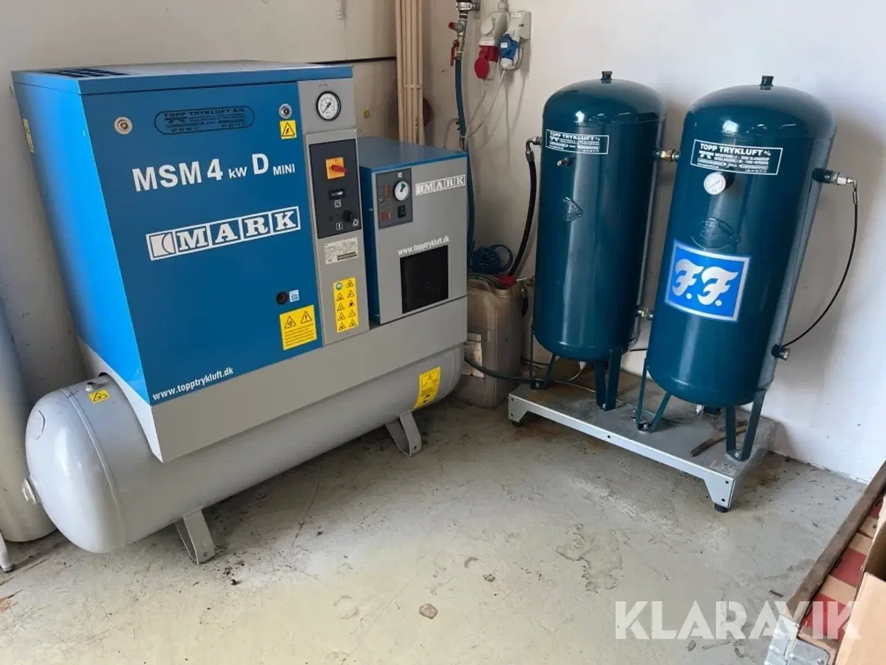 Billede 1 - Kompressorer MARK MSM4KWD 200 L med 2 styk 50 liters tanke.