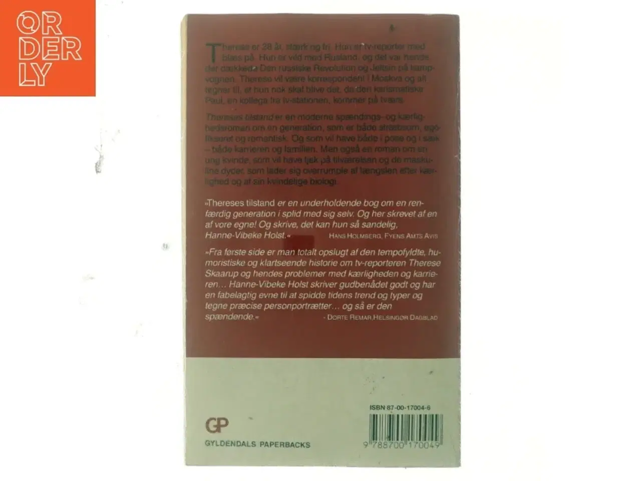 Billede 3 - Thereses tilstand : roman af Hanne-Vibeke Holst (Bog)
