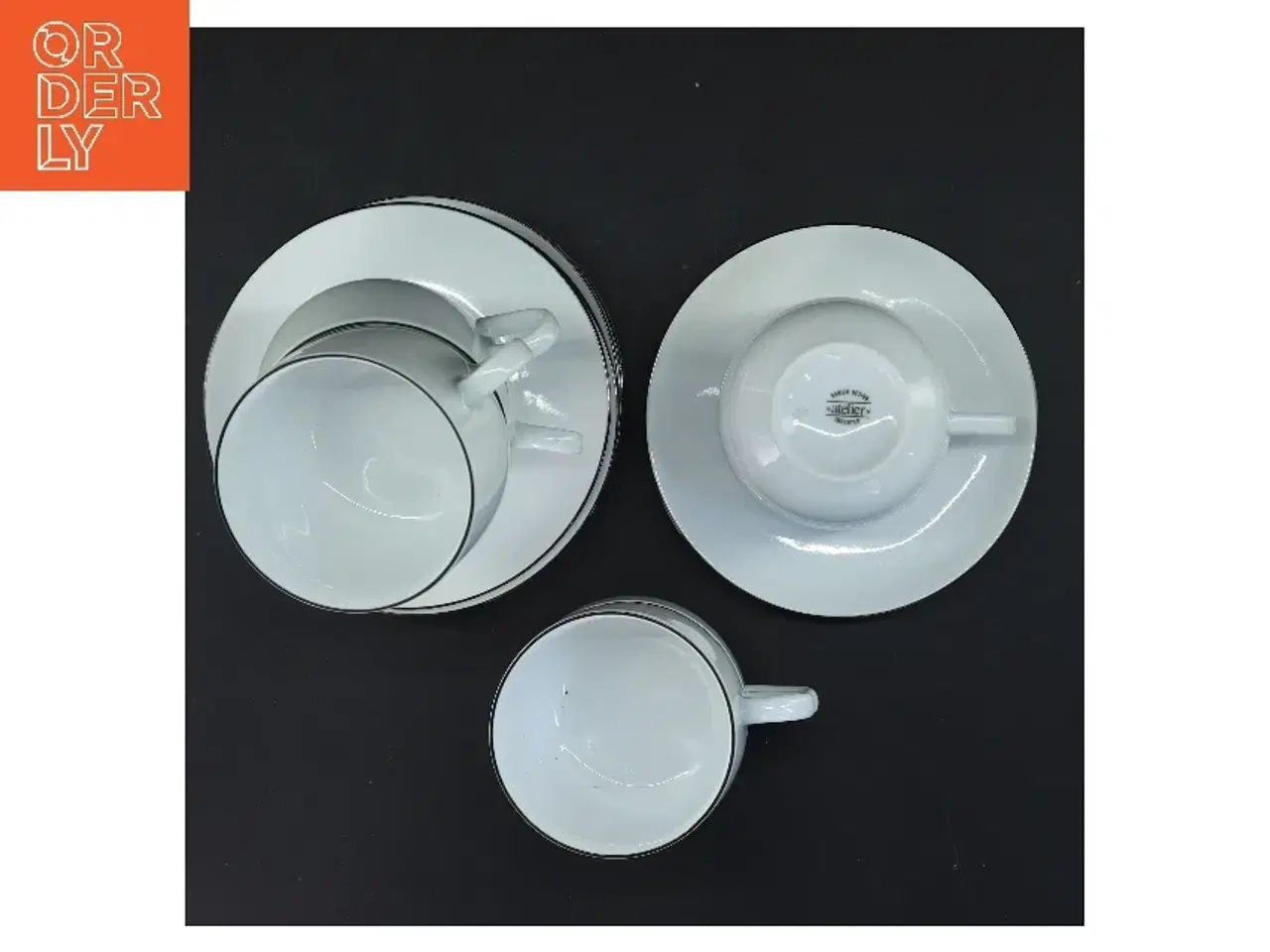 Billede 3 - Kaffekop sæt med underkopper fra Atelier (str. 6 stk Ø 8 & 13,5 cm)