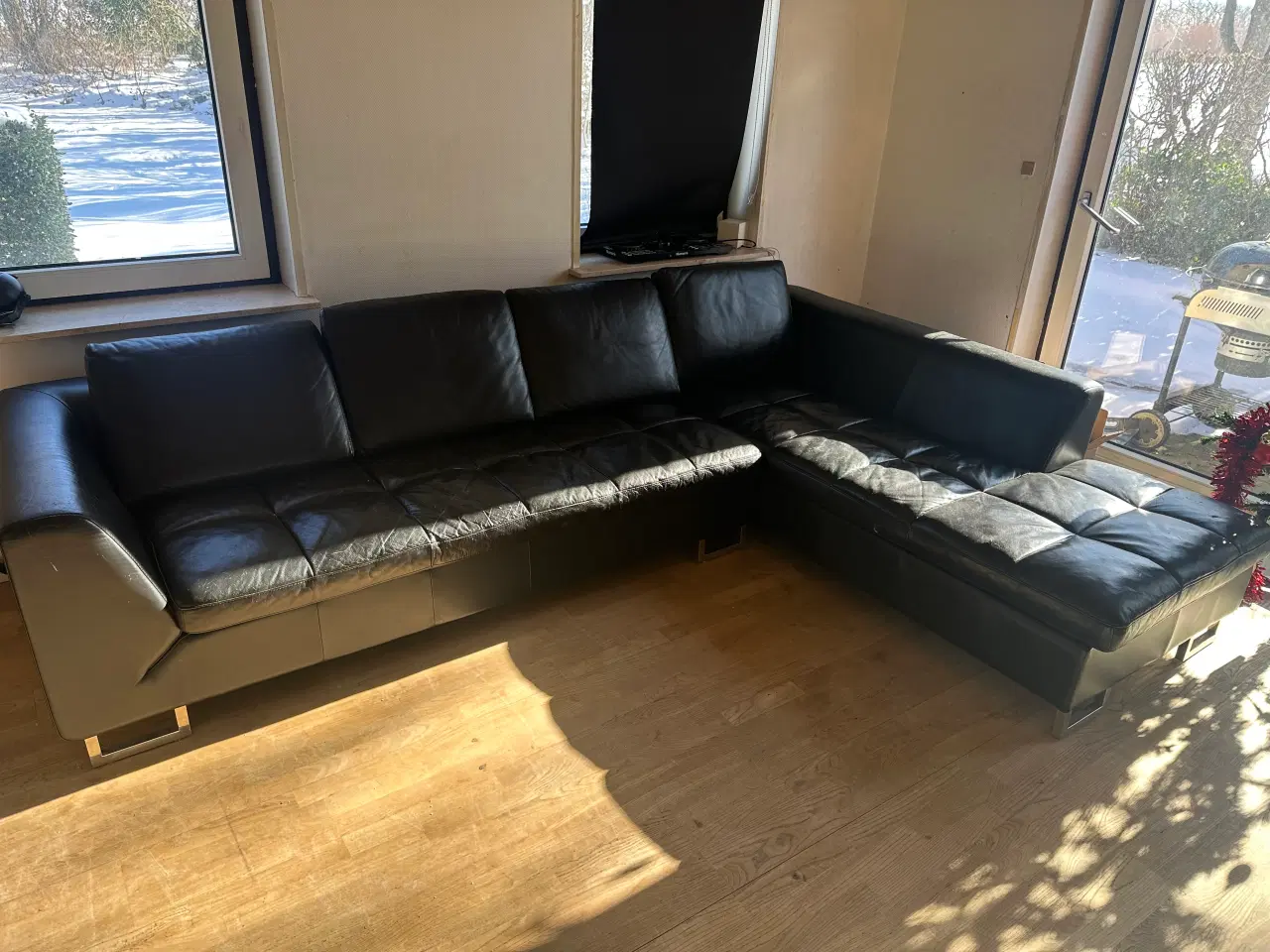 Billede 2 - Leather Sofa Corner Couch 