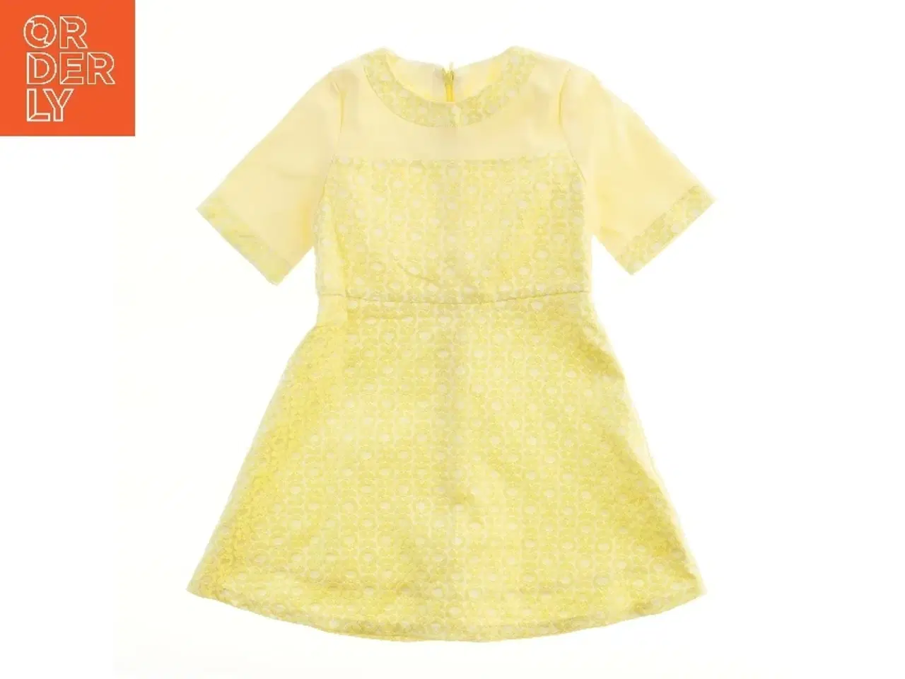 Billede 1 - Gul Kjole med Mønster (str.  54,5x27,5 cm)