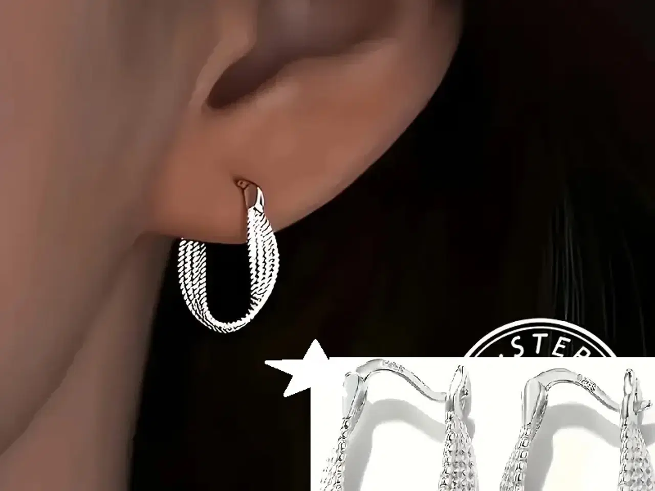 Billede 1 - * Sterlingsølv; Smukkeste øreringe