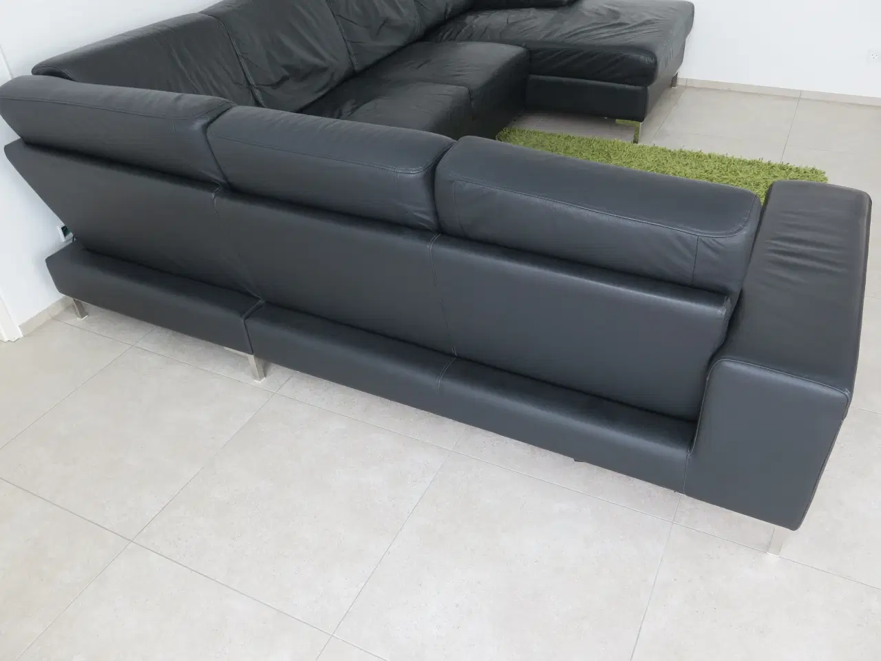 Billede 9 - Lædersofa med chaiselong