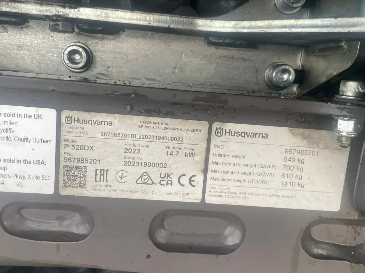 Billede 8 - Husqvarna P520DX Inkl. 132cm klippebord