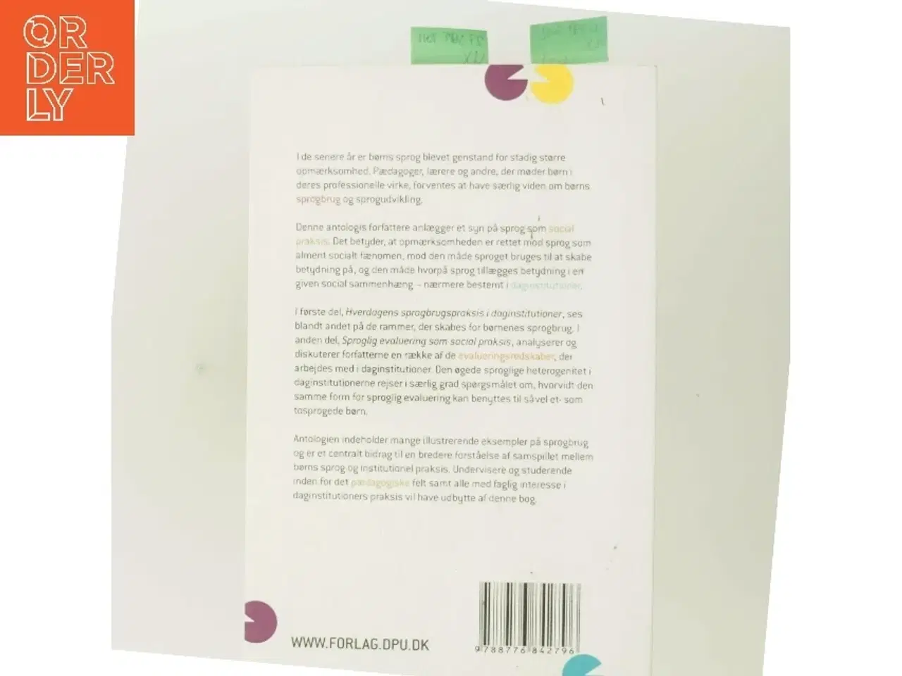 Billede 3 - En bog om sprog i daginstitutioner : analyser af sproglig praksis (Bog)