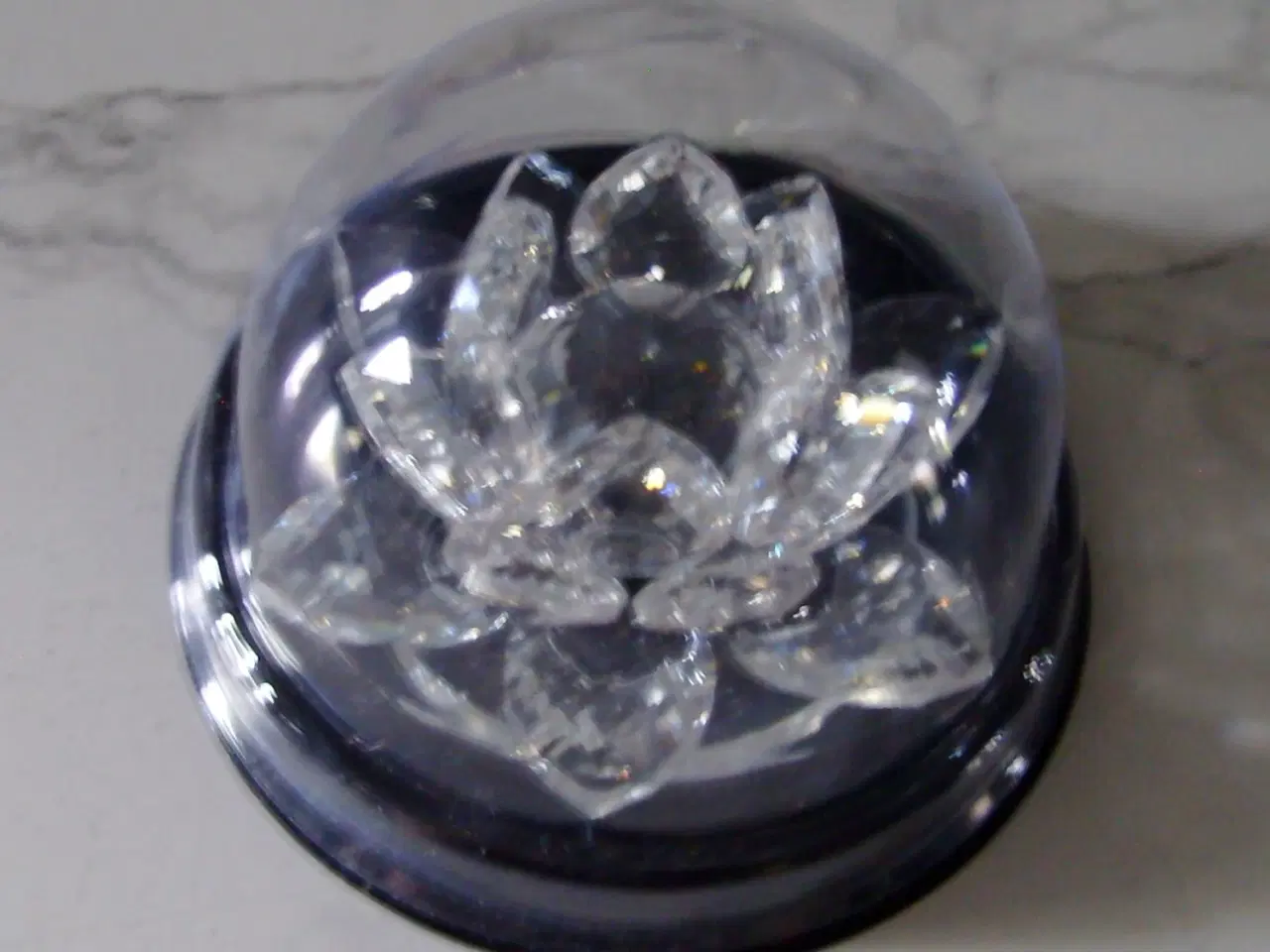 Billede 3 - Superflot lotus krystalglas blomst