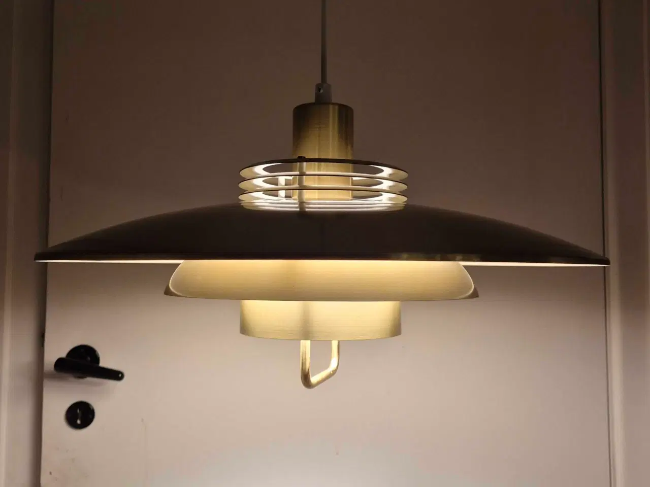 Billede 1 - Flerskærmspendel i gyldent messing 