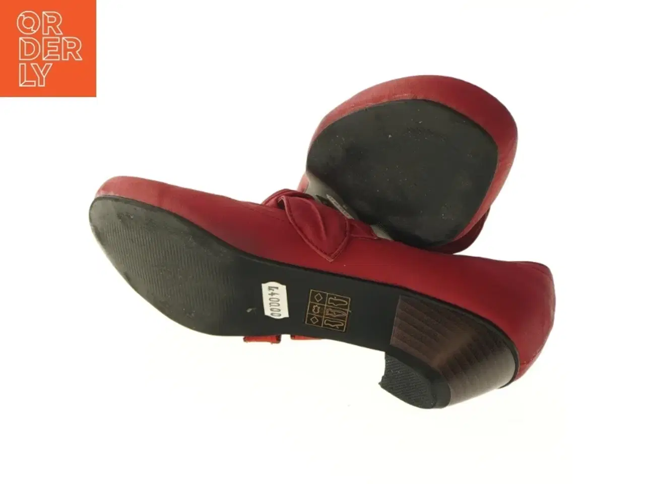 Billede 3 - Røde damesko med hælstraps (str. 38 )