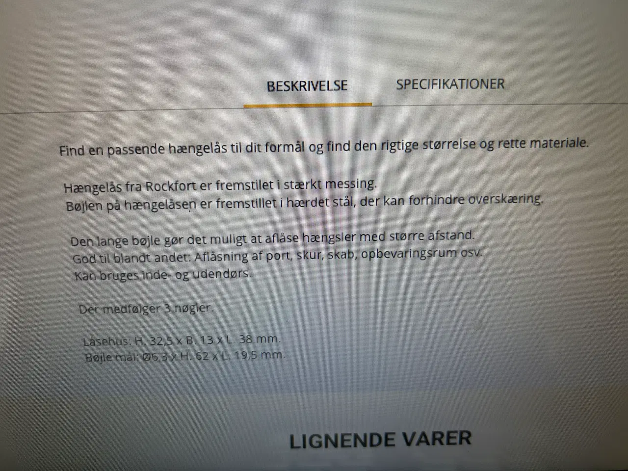 Billede 4 - Ny ubrugt hængelås 