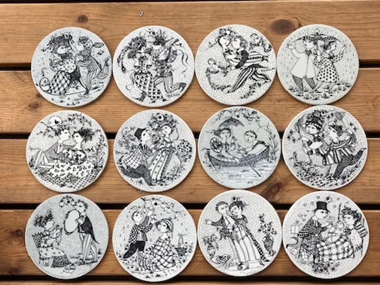 Billede 1 - Bjørn Wiinblad, års/månedes brikker