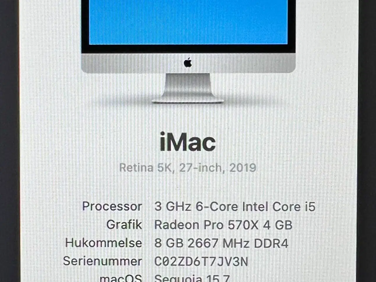 Billede 6 - iMac 27” Retina 5K (2019) – Som NY – Perfekt stand
