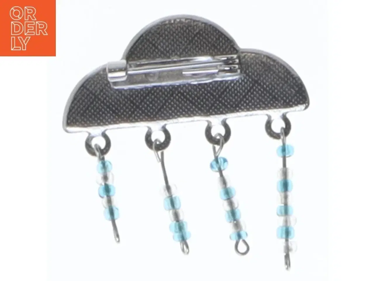 Billede 2 - Sky badge with beads (str. 3 cm)