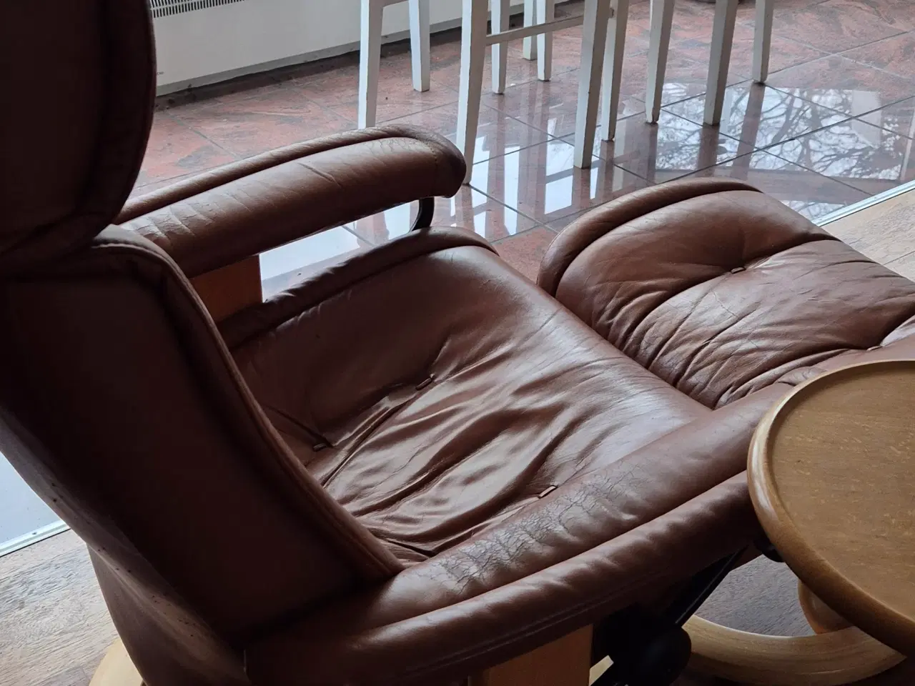 Billede 1 - Stresless lænestol med skammel