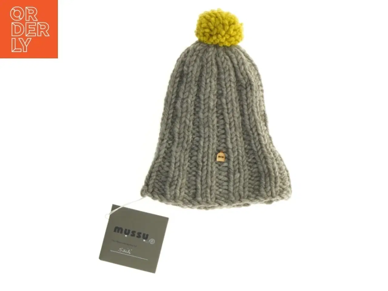 Billede 1 - Strikket hue med pompon fra Myssy (str. S 23 x 17 cm)