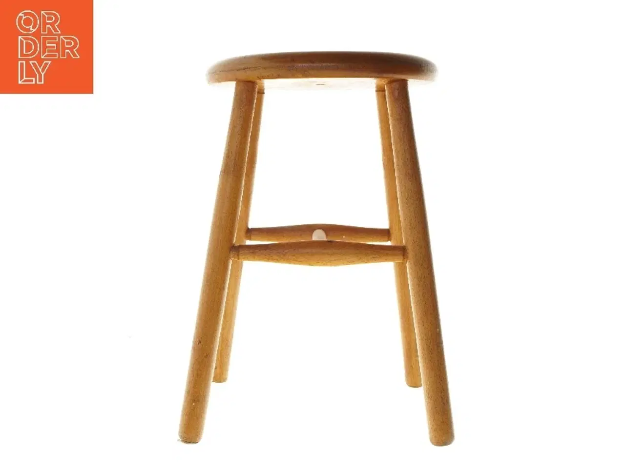 Billede 4 - Rund træskammel (str. Ø 29x48 cm)