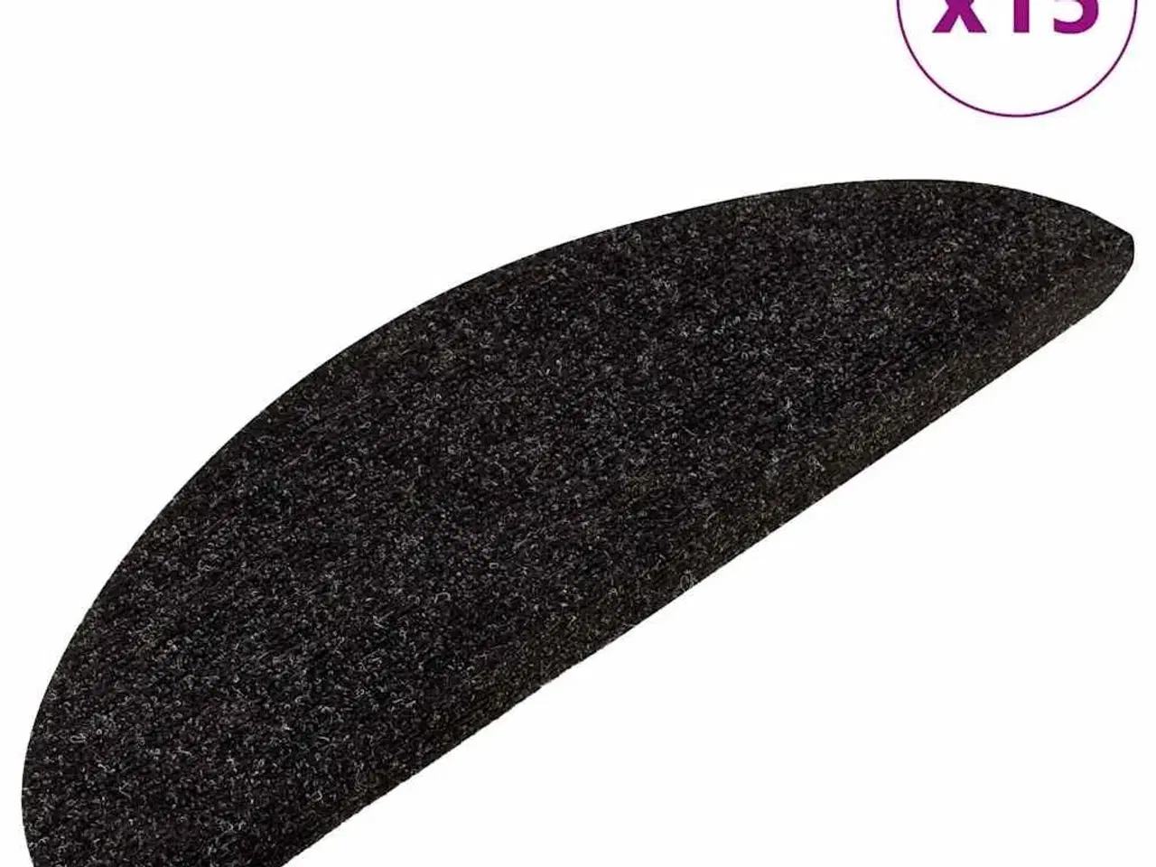 Billede 2 - Selvklæbende trappemåtter 15 stk. 56x17x3 cm antracitgrå