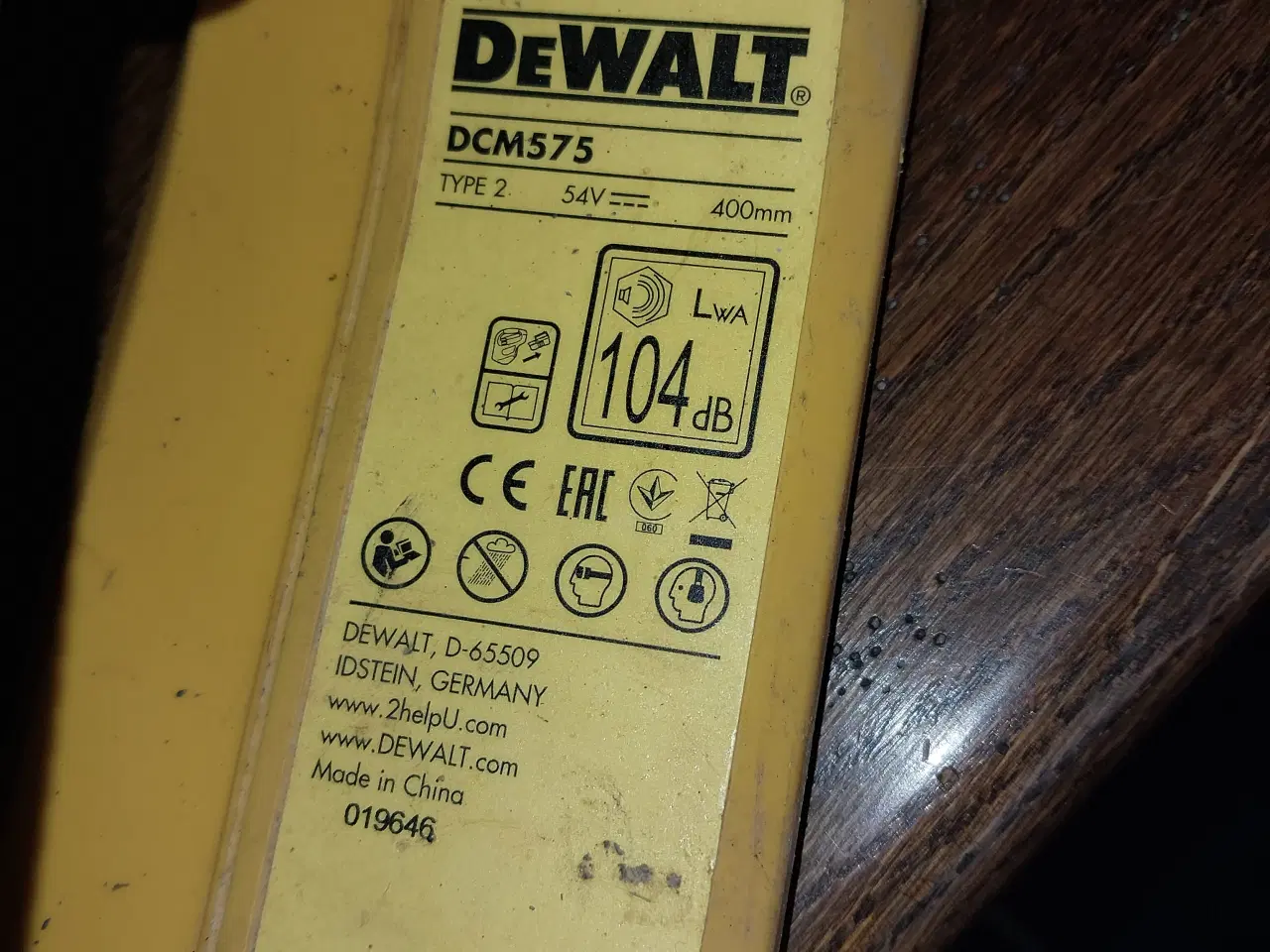 Billede 2 - Dewalt kædesav DCM575 flex-volt
